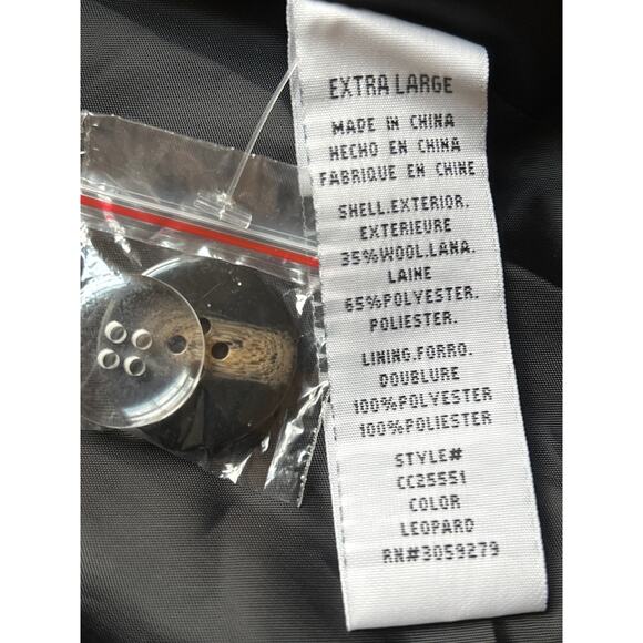 Thread & Supply Women’s Coat Animal Print Size XL Soft Wool Blend Pockets NWT - Picture 11 of 12